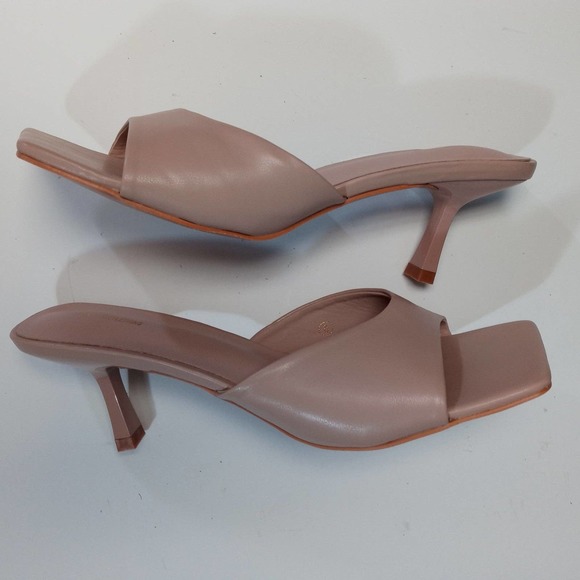 Sz 9 Square Toe Low Square Heel Mules NWOB - Picture 7 of 10